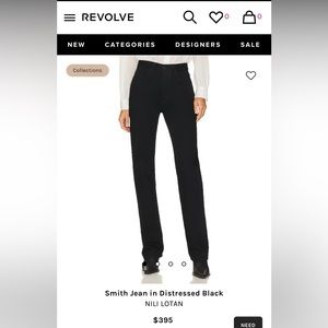 Nili Lotan Smith Jean in Carbon size 2